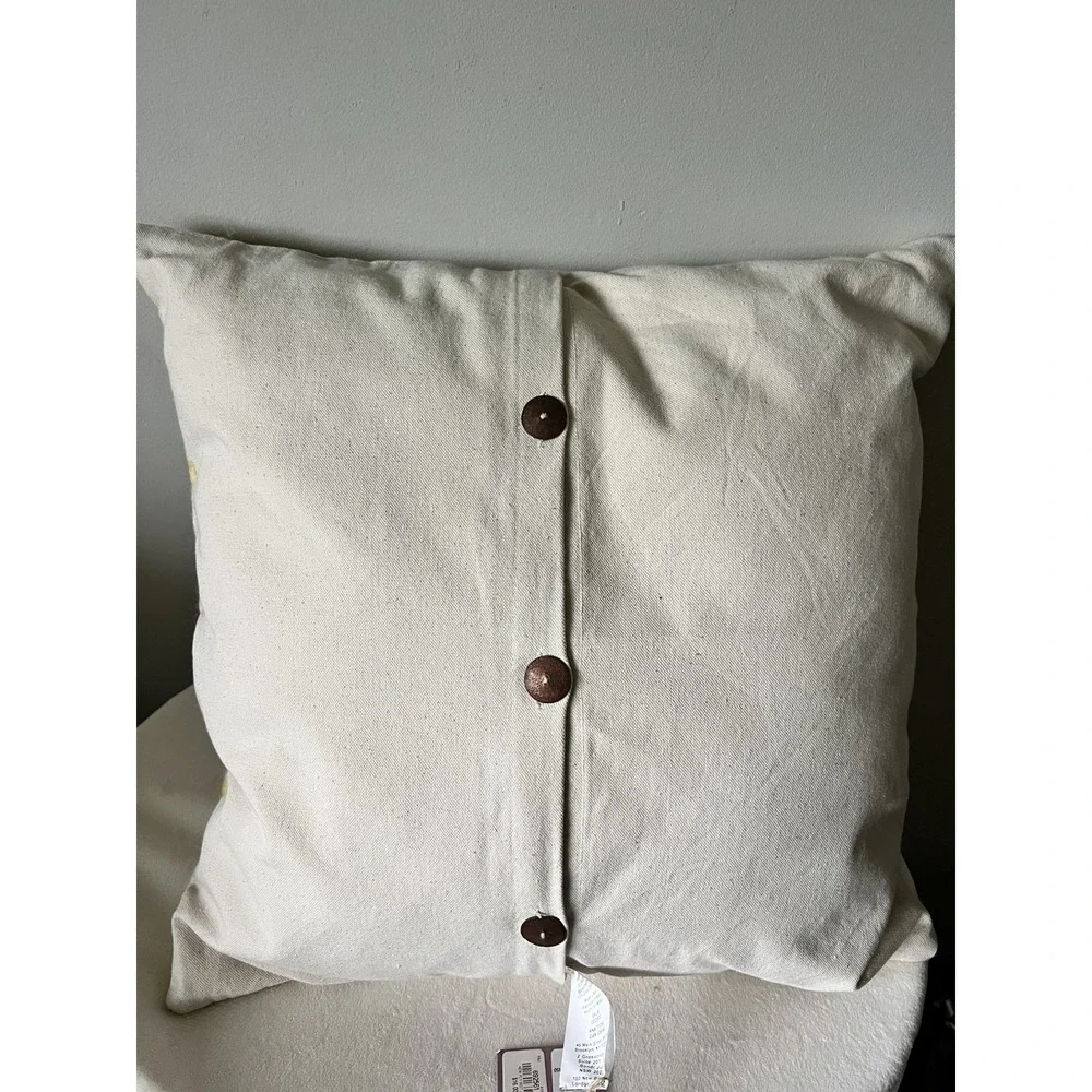Set Of 2 Yellow Felt Radiating Pillow Cover Only by West Elm Pair 19